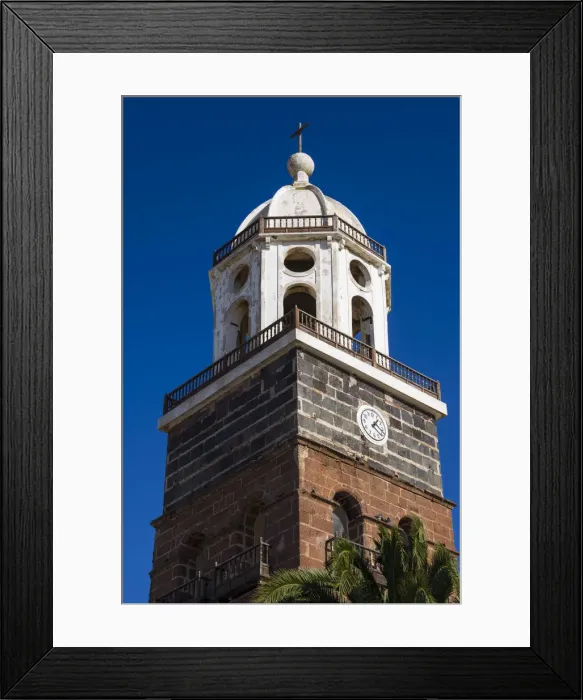 Framed Print : Spain, Canary Islands, Lanzarote, Teguise, Parroquia San Miguel church