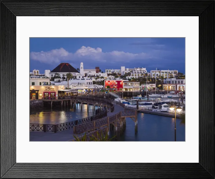 Framed Print : Spain, Canary Islands, Lanzarote, Playa Blanco, Marina Rubicon, new resort area, dusk Framed Print : Spain, Canary Islands, Lanzarote, Playa Blanco, Marina Rubicon, new resort area, dusk