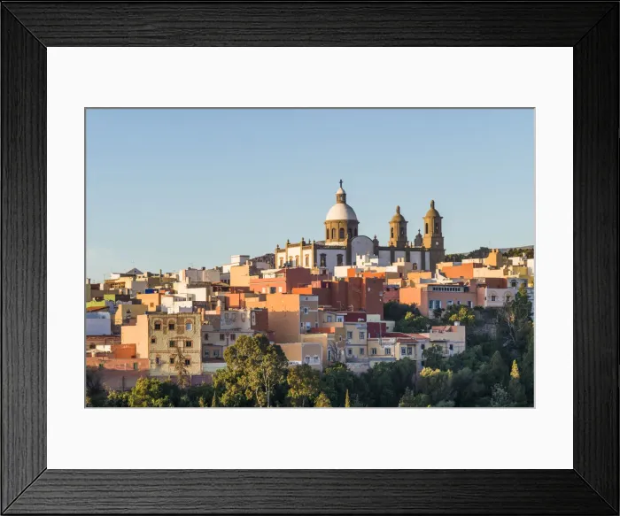 Framed Print : Spain, Canary Islands, Gran Canaria Island, Aguimes, town view with Iglesia de San Framed Print : Spain, Canary Islands, Gran Canaria Island, Aguimes, town view with Iglesia de San