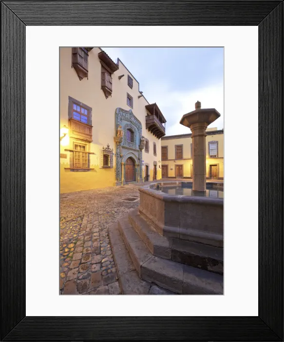 Framed Print : Casa de Colon at Dusk, Vegueta Old Town, Las Palmas de Gran Canaria, Gran Canaria Framed Print : Casa de Colon at Dusk, Vegueta Old Town, Las Palmas de Gran Canaria, Gran Canaria
