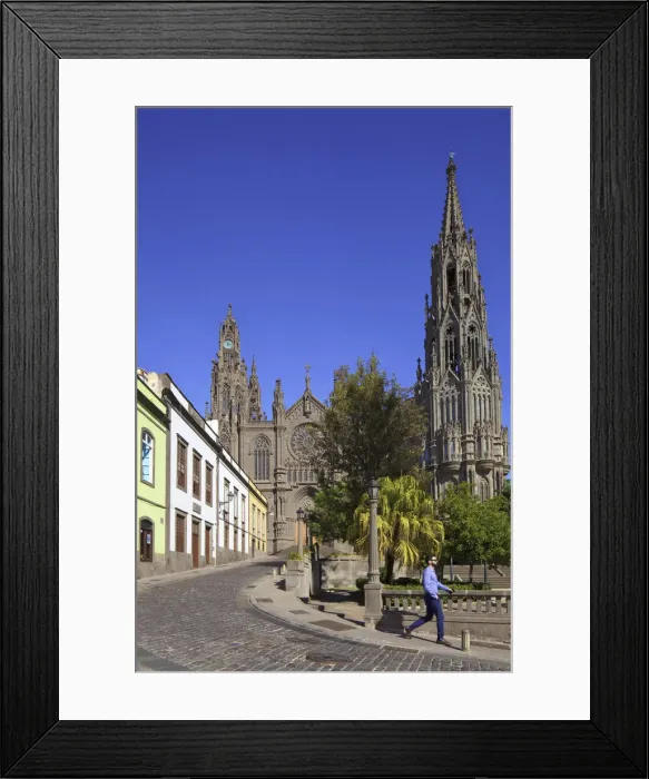 Framed Print : Neo Gothic Modernist Style Church of San Juan Bautista, Arucas, Gran Canaria, Canary Framed Print : Neo Gothic Modernist Style Church of San Juan Bautista, Arucas, Gran Canaria, Canary