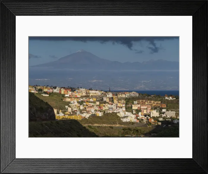 Framed Print : Spain, Canary Islands, La Gomera, San Sebastian de la Gomera, town view with Pico Framed Print : Spain, Canary Islands, La Gomera, San Sebastian de la Gomera, town view with Pico