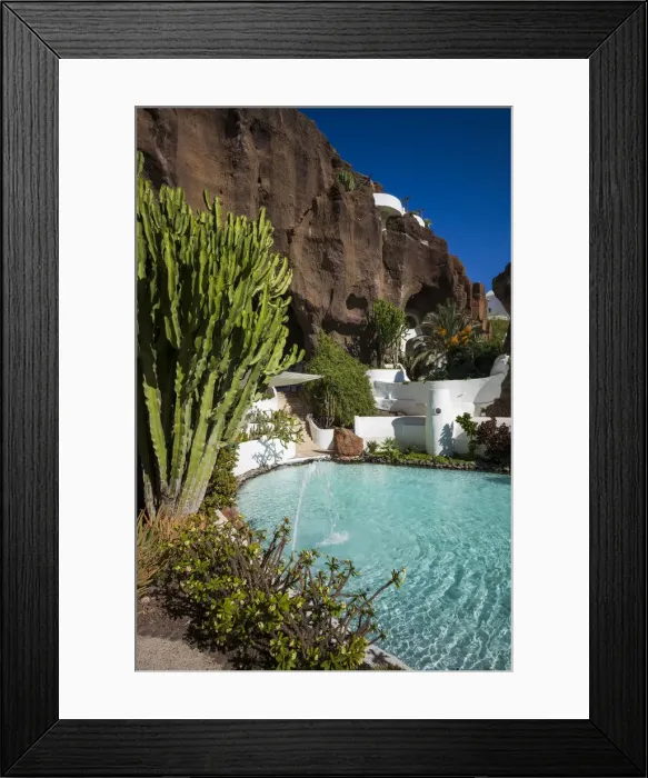 Framed Print : Spain, Canary Islands, Lanzarote, Oasis de Nazaret, Lagomar, former house of actor Framed Print : Spain, Canary Islands, Lanzarote, Oasis de Nazaret, Lagomar, former house of actor