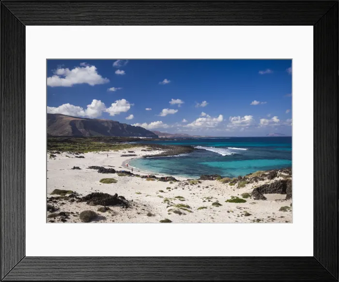 Framed Print : Spain, Canary Islands, Lanzarote, Malpais de la Corona, Punta Prieta, beach Framed Print : Spain, Canary Islands, Lanzarote, Malpais de la Corona, Punta Prieta, beach