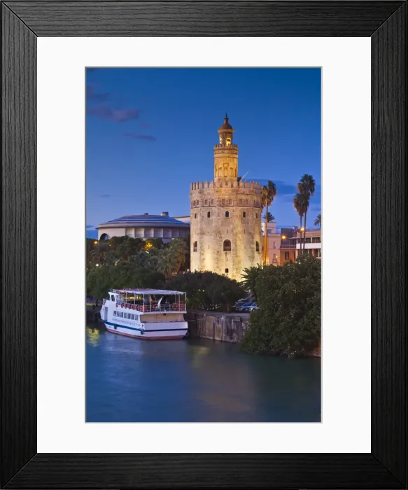 Framed Print : Spain, Andalucia Region, Seville Province, Seville, Torre del Oro tower Framed Print : Spain, Andalucia Region, Seville Province, Seville, Torre del Oro tower