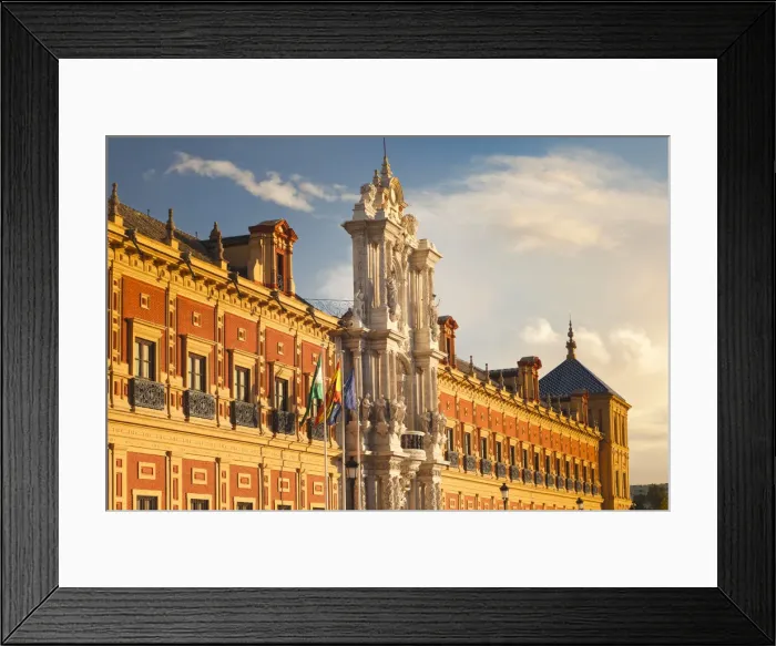 Framed Print : Spain, Andalucia Region, Seville Province, Seville, Palacio San Telmo palace