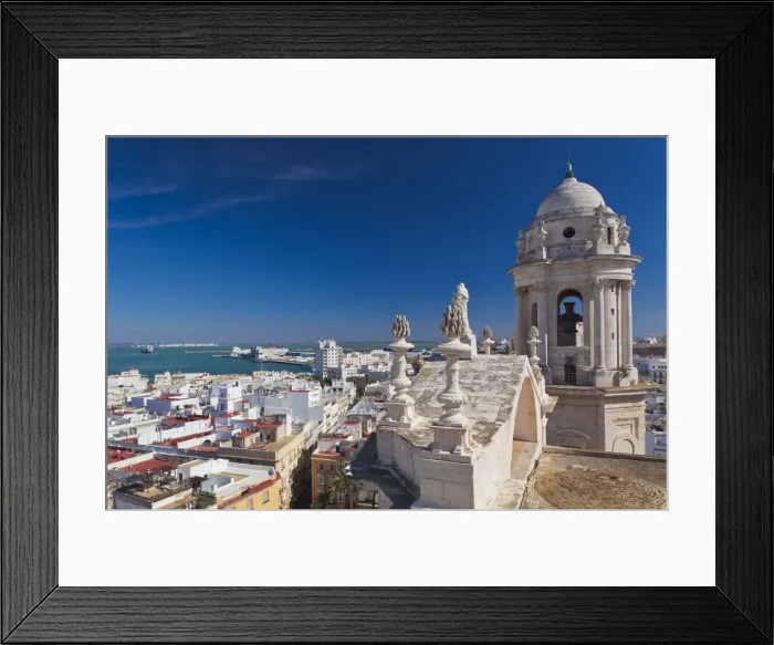 Framed Print : Spain, Andalucia Region, Cadiz Province, Cadiz, elevated city view from the Torre Framed Print : Spain, Andalucia Region, Cadiz Province, Cadiz, elevated city view from the Torre