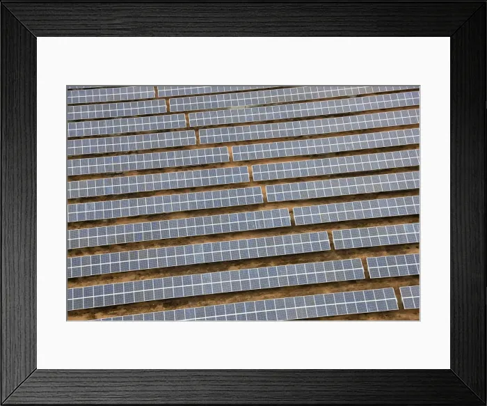 Framed Print : Aerial view of solar panels Huelva Province, Spain Framed Print : Aerial view of solar panels Huelva Province, Spain