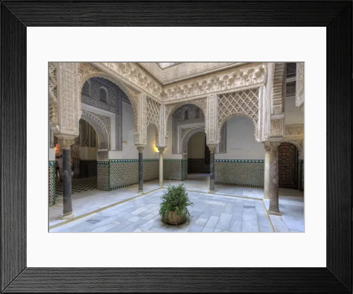Framed Print : Spain, Andalucia, Sevilla, Real Alcazar Palace Complex Framed Print : Spain, Andalucia, Sevilla, Real Alcazar Palace Complex