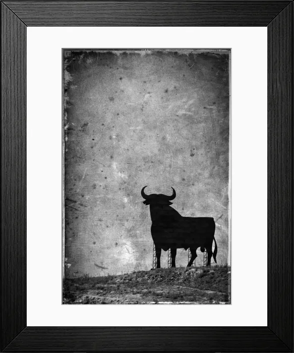 Framed Print : Spain, Andalucia, Cadiz Province, Jerez de la Frontera, El Cuadrejon, an Osborne Bull Framed Print : Spain, Andalucia, Cadiz Province, Jerez de la Frontera, El Cuadrejon, an Osborne Bull