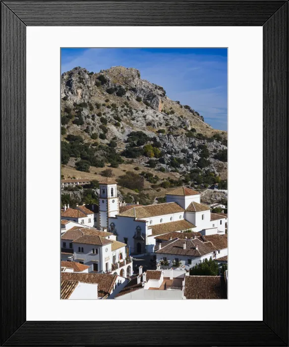 Framed Print : Spain, Andalucia Region, Cadiz Province, Grazalema, elevated village view Framed Print : Spain, Andalucia Region, Cadiz Province, Grazalema, elevated village view