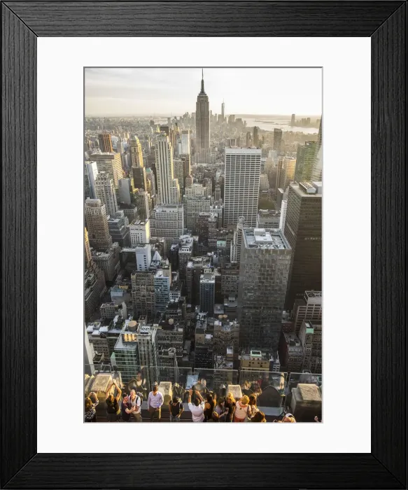 Framed Print : View of Empire State Building & Manhattan skyline from Top of the Rock, Manhattan Framed Print : View of Empire State Building & Manhattan skyline from Top of the Rock, Manhattan