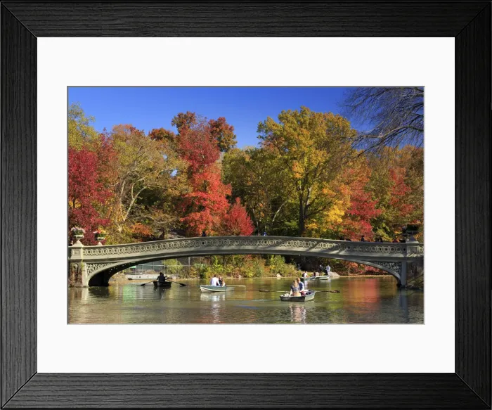 Framed Print : USA, New York City, Manhattan, Central Park, Bow Bridge