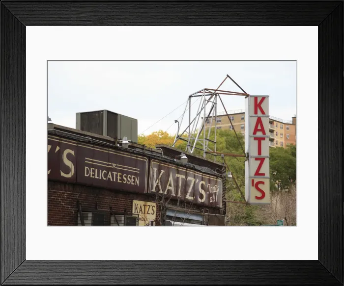 Framed Print : USA, New York City, Manhattan, Lower East Side, Katz Deli