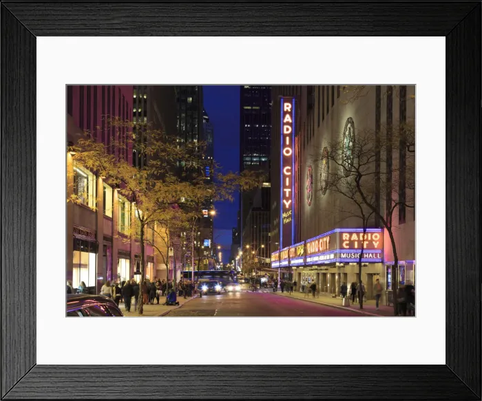 Framed Print : USA, New York City, Midtown Manhattan, Rockefeller Center, Radio City Music Hall Framed Print : USA, New York City, Midtown Manhattan, Rockefeller Center, Radio City Music Hall