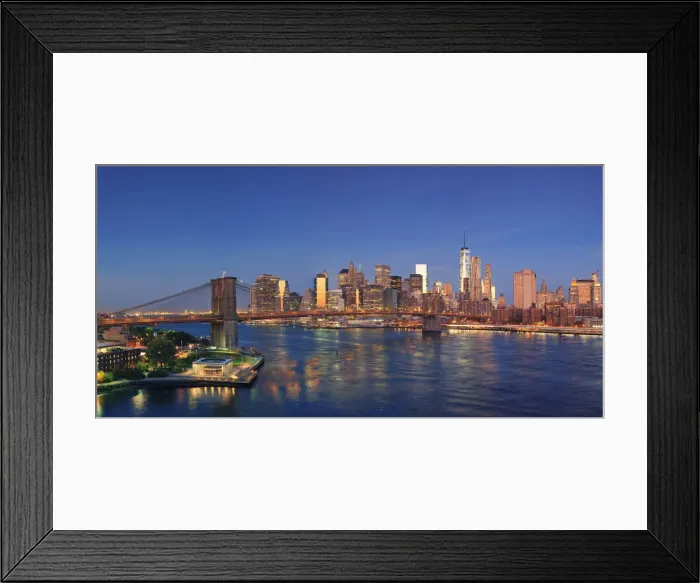 Framed Print : USA, New York, New York City, Lower Manhattan and Brooklyn Bridge Framed Print : USA, New York, New York City, Lower Manhattan and Brooklyn Bridge