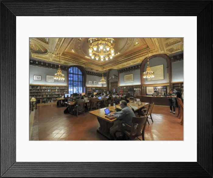Framed Print : USA, New York, New York City, Manhattan, National Public Library, Map Division Room Framed Print : USA, New York, New York City, Manhattan, National Public Library, Map Division Room