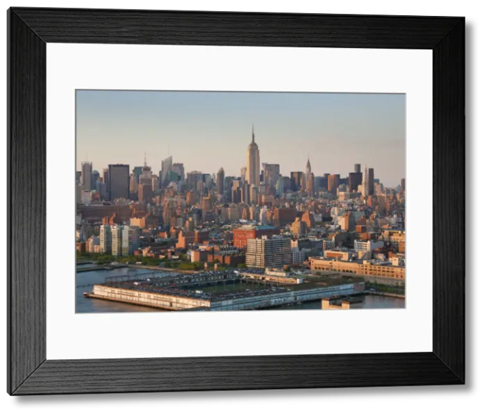 Framed Print : Meatpacking District and Empire State Building, (Pier 40 and Hudson River infront) Framed Print : Meatpacking District and Empire State Building, (Pier 40 and Hudson River infront)