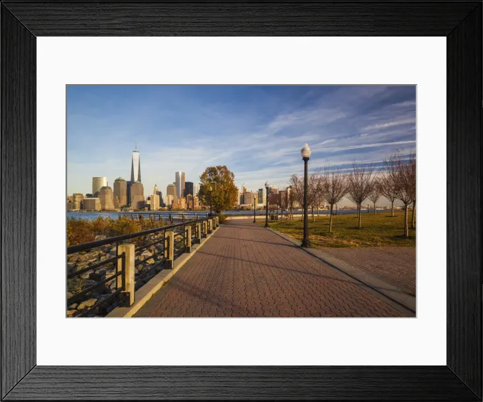 Framed Print : USA, New York, New York City, lower Manhattan and Freedom Tower, dusk Framed Print : USA, New York, New York City, lower Manhattan and Freedom Tower, dusk