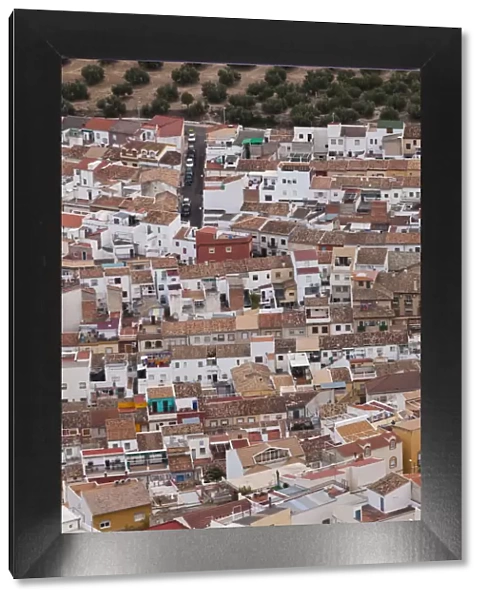 Spain, Andalucia Region, Jaen Province, Jaen, elevated city view from the Cerro de