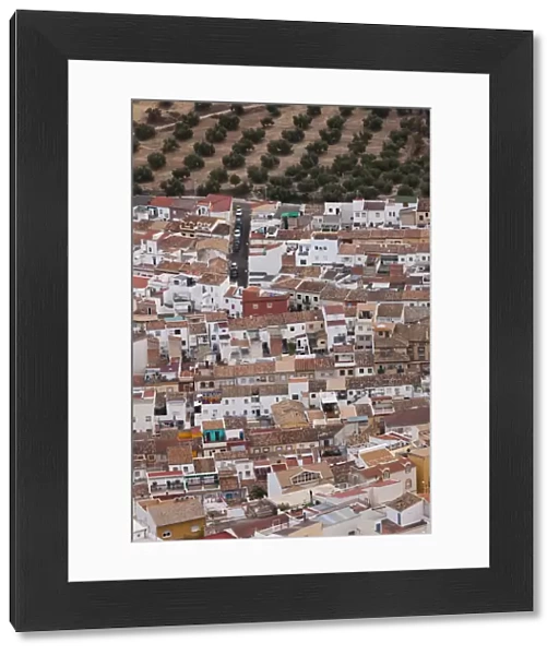 Spain, Andalucia Region, Jaen Province, Jaen, elevated city view from the Cerro de