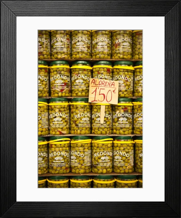 Framed Print : Spain, Andalucia Region, Malaga Province, Malaga of the Mercado Central de Atarazanas