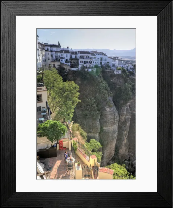Framed Print : Spain, Andalucia, Ronda, outdoor cafe Framed Print : Spain, Andalucia, Ronda, outdoor cafe