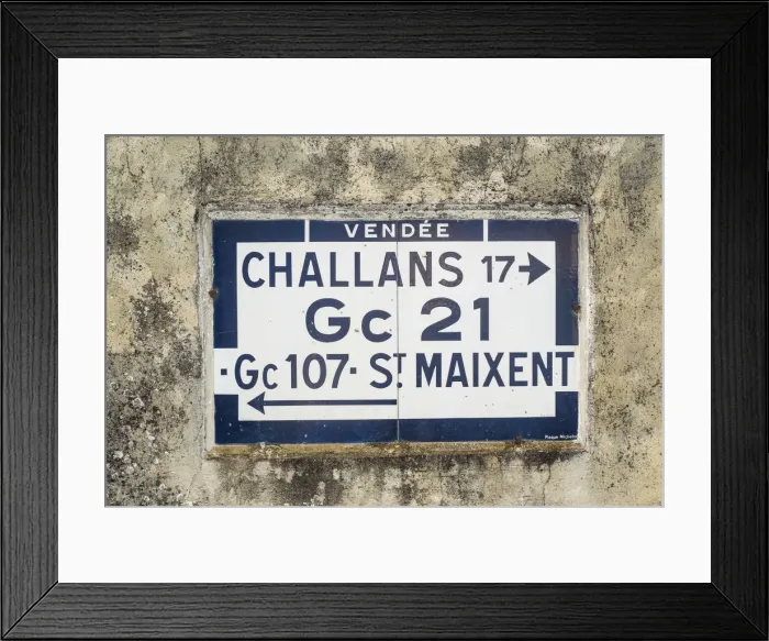 Framed Print : Road sign, Apremont, Vendee, France Framed Print : Road sign, Apremont, Vendee, France
