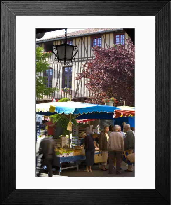 Framed Print : Market Day, Mirepoix, Ariege, Midi-Pyrenees, France Framed Print : Market Day, Mirepoix, Ariege, Midi-Pyrenees, France