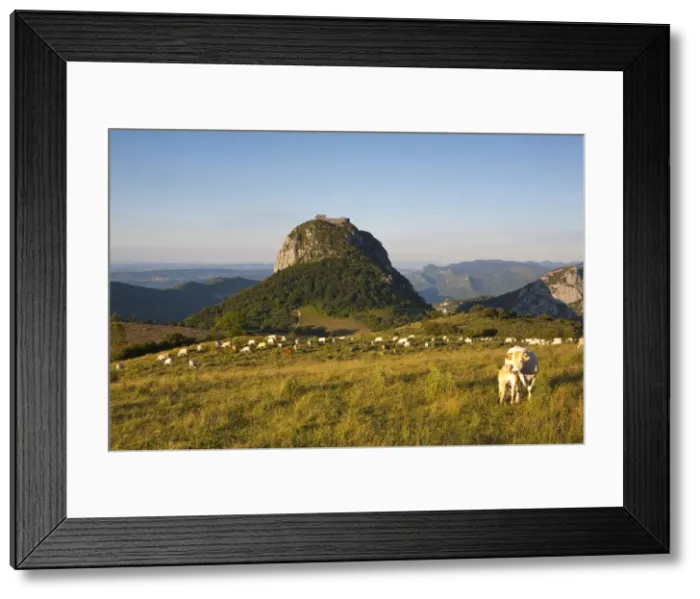 Framed Print : Montsegur, Ariege, Midi-Pyrenees, France Framed Print : Montsegur, Ariege, Midi-Pyrenees, France