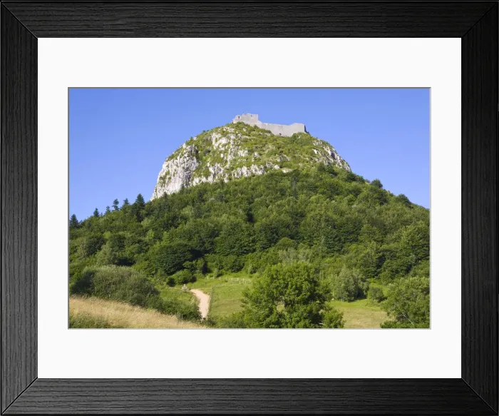 Framed Print : Montsegur, Ariege, Midi-Pyrenees, France