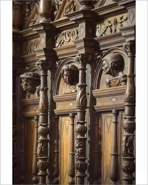 Central Choir carved exterior, St Bertrand De Comminges, Haute-Garonne, Midi-Pyrenees
