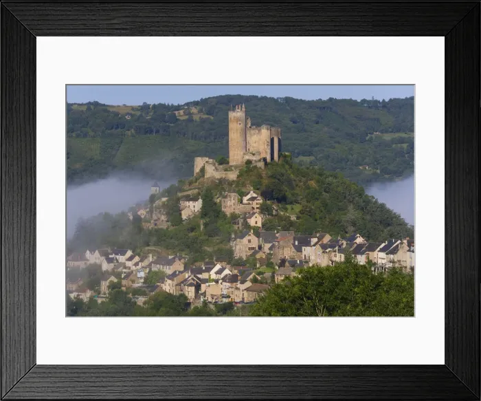 Framed Print : Najac village & casle, Aveyron, Midi-Pyrenees, France Framed Print : Najac village & casle, Aveyron, Midi-Pyrenees, France
