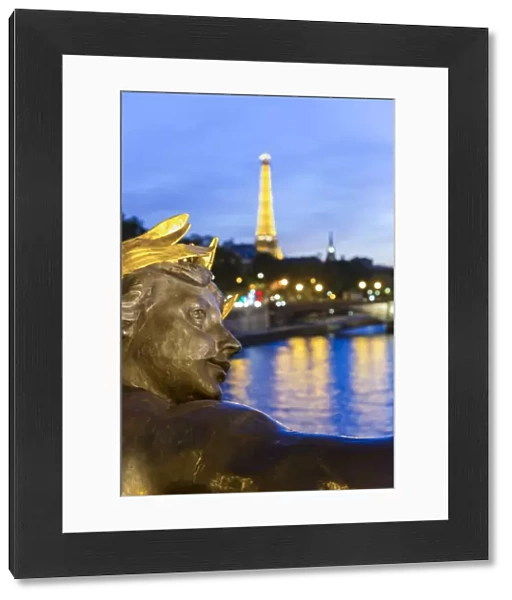 Eiffel Tower and Pont Alexander III, River Seine, Paris, France