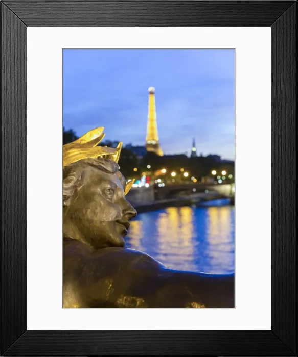 Framed Print : Eiffel Tower and Pont Alexander III, River Seine, Paris, France Framed Print : Eiffel Tower and Pont Alexander III, River Seine, Paris, France