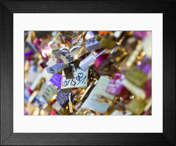 Framed Print : Love locks, Ponte Des Art, Paris, France Framed Print : Love locks, Ponte Des Art, Paris, France