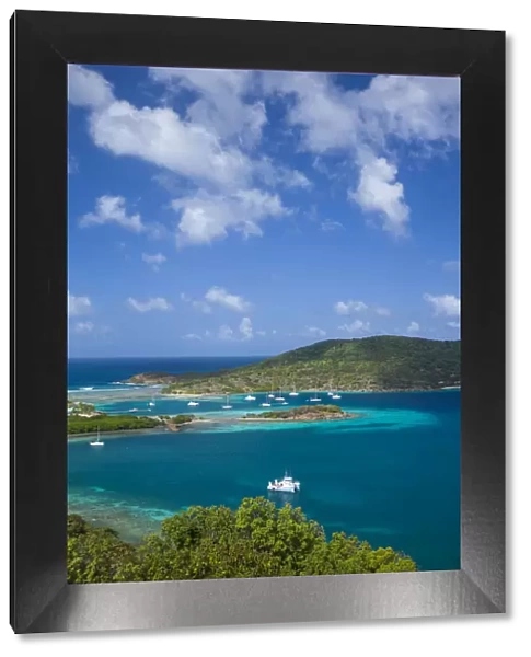 British Virgin Islands, Jost Van Dyke, Long Bay from Roach Hill