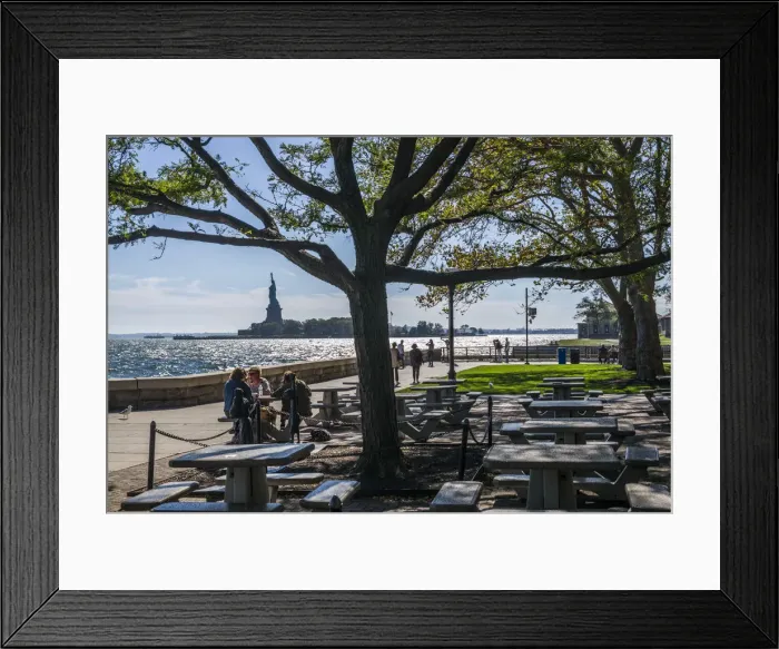 Framed Print : USA, New York, New York City, Lower Manhattan, The Statue of Liberty and Ellis Island Framed Print : USA, New York, New York City, Lower Manhattan, The Statue of Liberty and Ellis Island