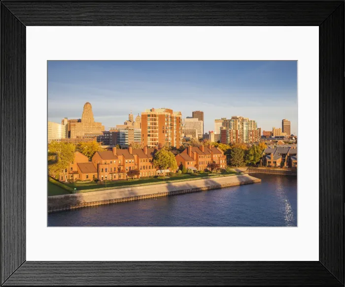 Framed Print : USA, New York, Western New York, Buffalo, harborfront from Lake Erie, sunset Framed Print : USA, New York, Western New York, Buffalo, harborfront from Lake Erie, sunset