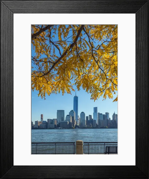 Framed Print : USA, New York, Manhattan, Lower Manhattan and World Trade Center, Freedom Tower, viewed Framed Print : USA, New York, Manhattan, Lower Manhattan and World Trade Center, Freedom Tower, viewed