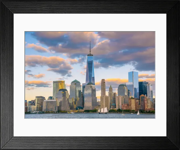 Framed Print : USA, New York, Manhattan, Lower Manhattan and World Trade Center, Freedom Tower Framed Print : USA, New York, Manhattan, Lower Manhattan and World Trade Center, Freedom Tower