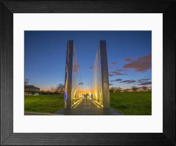 Framed Print : USA, New Jersey, Jersey City, Liberty State Park, Empty Sky memorial to new Jerseyans