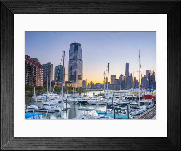 Framed Print : USA, New Jersey, Jersey City, Paulus Hook, Morris Canal Basin, Liberty Landing Marina Framed Print : USA, New Jersey, Jersey City, Paulus Hook, Morris Canal Basin, Liberty Landing Marina
