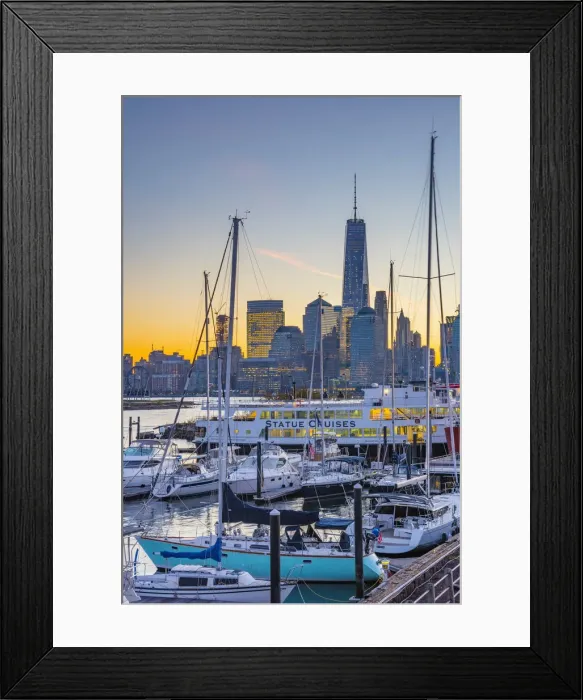 Framed Print : USA, New Jersey, Jersey City, Paulus Hook, Morris Canal Basin, Liberty Landing Marina Framed Print : USA, New Jersey, Jersey City, Paulus Hook, Morris Canal Basin, Liberty Landing Marina