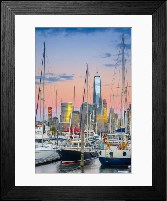 Framed Print : USA, New Jersey, Jersey City, Paulus Hook, Morris Canal Basin, Liberty Landing Marina Framed Print : USA, New Jersey, Jersey City, Paulus Hook, Morris Canal Basin, Liberty Landing Marina