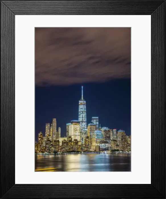Framed Print : USA, New York, Manhattan, Lower Manhattan and World Trade Center, Freedom Tower across Framed Print : USA, New York, Manhattan, Lower Manhattan and World Trade Center, Freedom Tower across