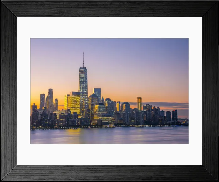 Framed Print : USA, New York, Manhattan, Lower Manhattan and World Trade Center, Freedom Tower across