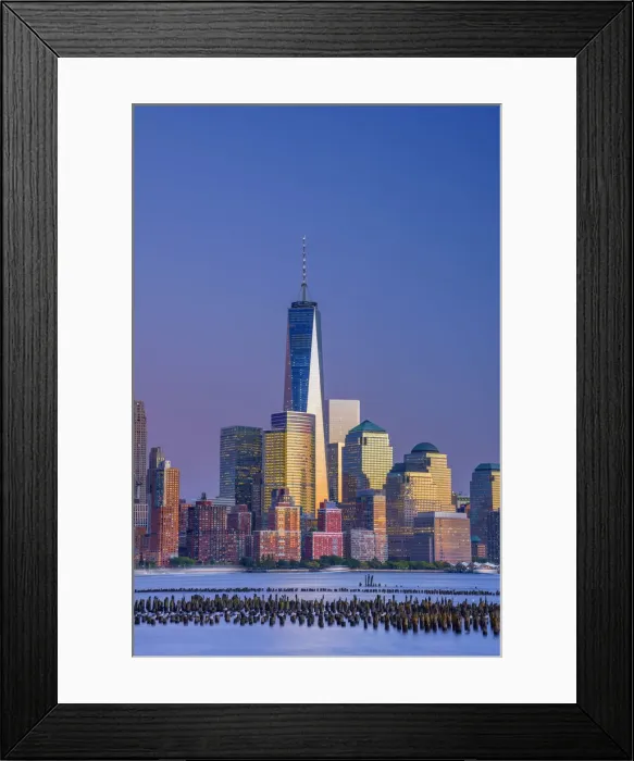 Framed Print : USA, New York, Manhattan, Lower Manhattan and World Trade Center, Freedom Tower across Framed Print : USA, New York, Manhattan, Lower Manhattan and World Trade Center, Freedom Tower across