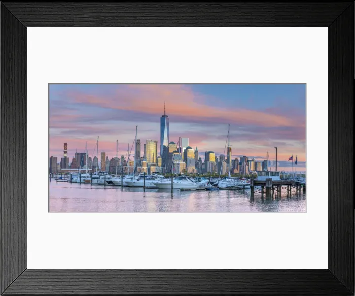 Framed Print : USA, New York, Manhattan, Lower Manhattan and World Trade Center, Freedom Tower across Framed Print : USA, New York, Manhattan, Lower Manhattan and World Trade Center, Freedom Tower across
