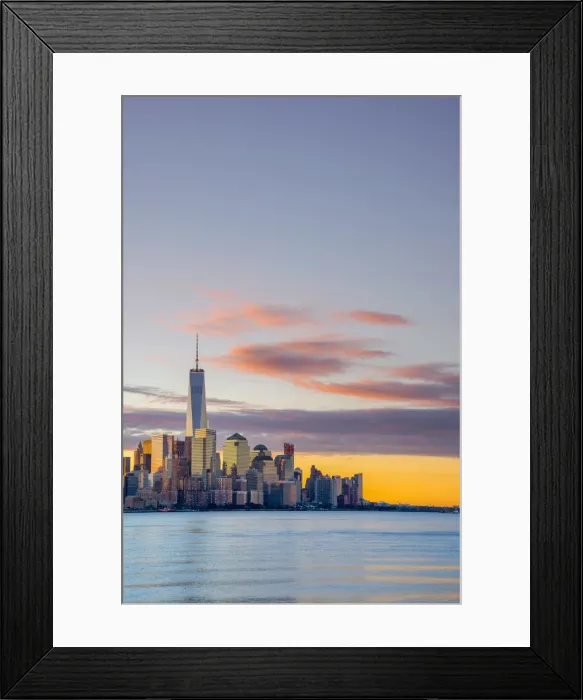 Framed Print : USA, New York, Manhattan, Lower Manhattan and World Trade Center, Freedom Tower across Framed Print : USA, New York, Manhattan, Lower Manhattan and World Trade Center, Freedom Tower across